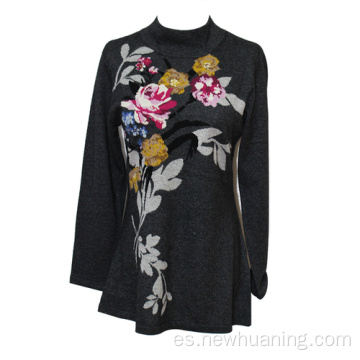 Jumper de lana larga mujer